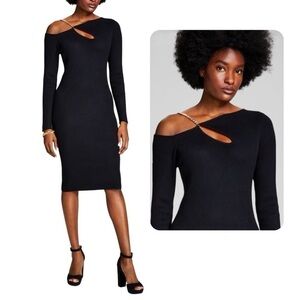 And Now This Women's Chain Cutout Sweater Dress